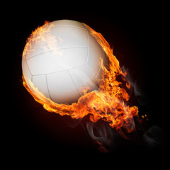 Fototapete - Burning objects and objects on fire background