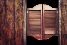 Old Vintage Wooden Saloon Doors