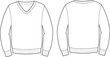 Vector illustration of jumper. Front and back views