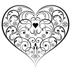 Wall Mural - Abstract heart shaped ornament