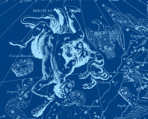Wall Mural - constellation vintage map