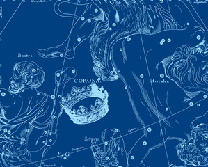 Wall Mural - constellation vintage map