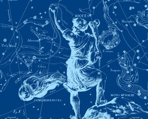 Wall Mural - constellation vintage map