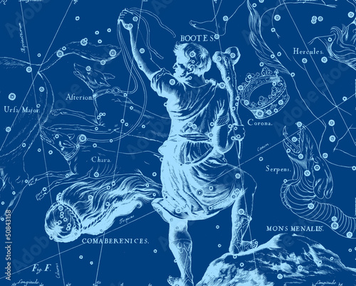 Nowoczesny obraz na płótnie Constellation vintage map