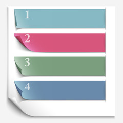 Poster - paper design template for numbered paper banners