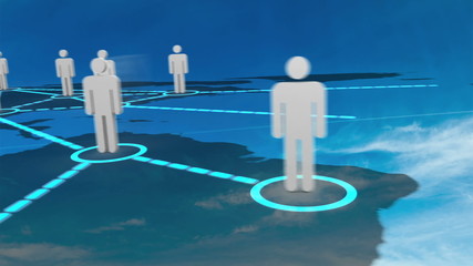 Poster - Montage of business relation around the world