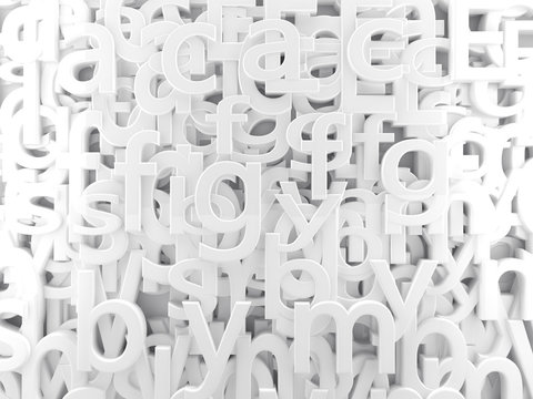 fondo abstracto blanco con letras y abecedario