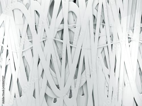 fondo abstracto blanco 3d con lineas © carloscastilla