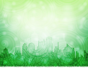 Wall Mural - ecological city - conceptual illustration, eps10 vector