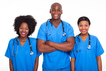 Wall Mural - group of black doctors and nurses