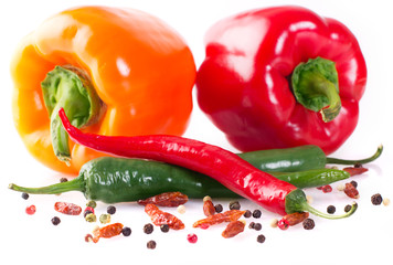 Wall Mural - Collection of peppers