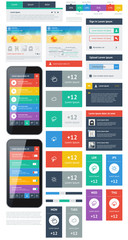 UI is a set components featuring the flat design