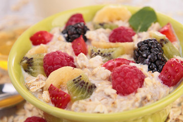 Poster - oatmeal with fruits