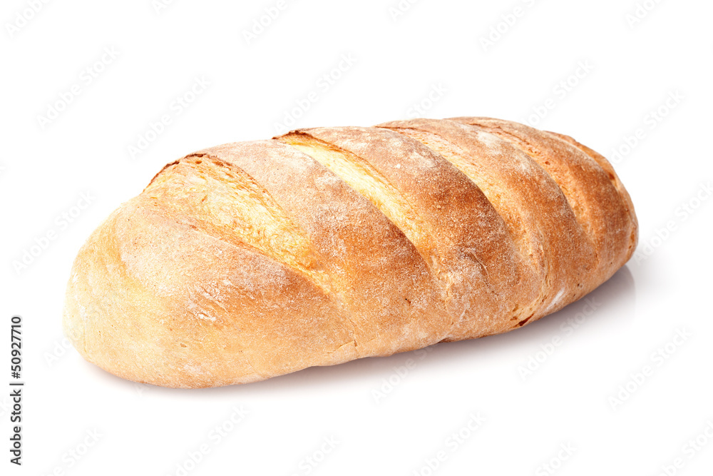 single french loaf bread isolated on white background Stock Photo ...