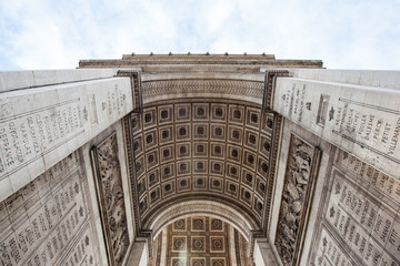 Fototapete - Arch detail of Arc de Triomphe