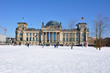 canvas print picture - Berlin - Reichstag im Winter mit Schnee