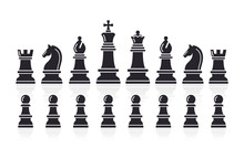 Chess Icons. Vector Illustration.