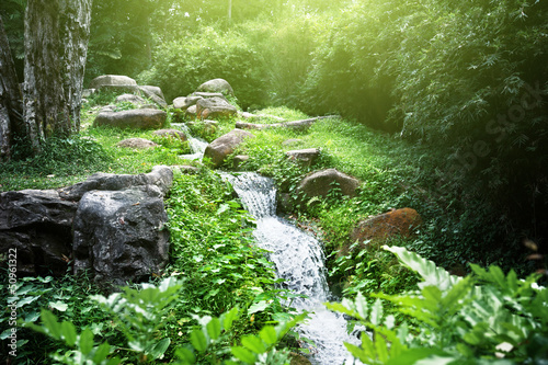 Naklejka - mata magnetyczna na lodówkę river in jungle