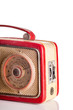 Sixties red portable transistor radio