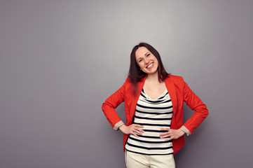 Wall Mural - laughing girl have a good mood