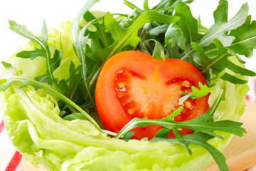 Sticker - Rocket salad in lettuce bowl