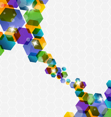 Wall Mural - Abstract hexagon design