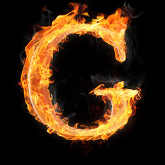 Fototapete - Burning objects and objects on fire background