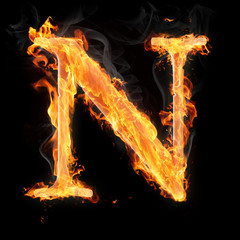 Fototapete - Burning objects and objects on fire background