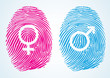 Male and Female Symbols in thumbprint