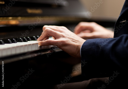 Fotomural  Hands playing the piano