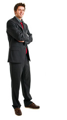 Wall Mural - Full length businessman with folded arms