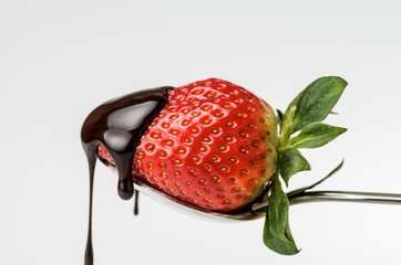 Wall Mural - Strawberry with chocolate 4