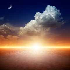 Wall Mural - beautiful sunset