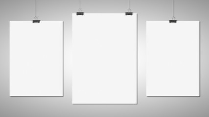 Wall Mural - three blank poster