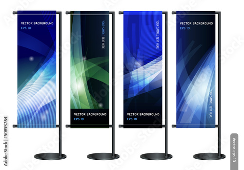 Fotografie, Obraz Trade exhibition stand display with Abstract background. Vector