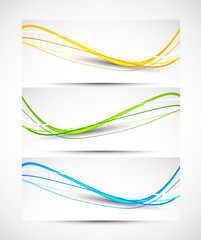 Wall Mural - Set of wavy banners