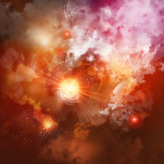 Wall Mural - cosmic clouds of mist