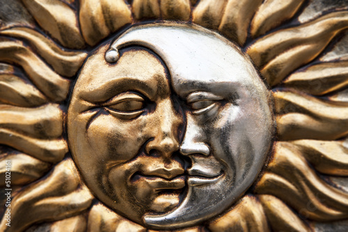 Naklejka dekoracyjna Sun and moon