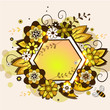 Vector frame with a floral design. EPS 10