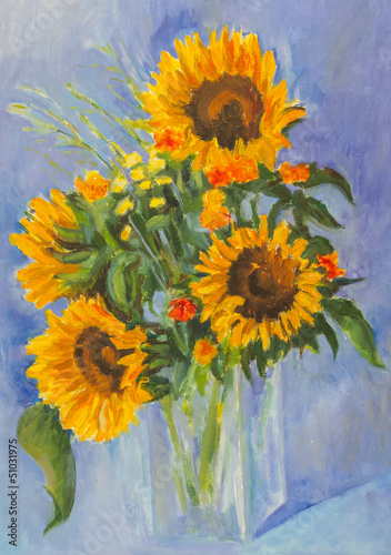 Obraz w ramie Sunflowers