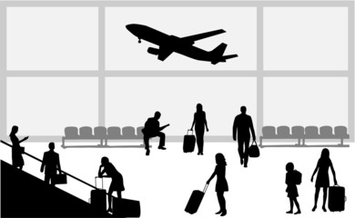 Poster - airport- illustration