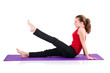 © Elnur - Young female doing exercises on white