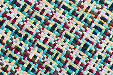 Canvas Print - Closeup colorful fabric