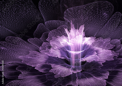 Naklejka ścienna Purple futuristic flower