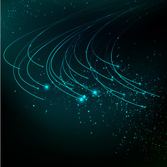 Poster - abstract blue lights background