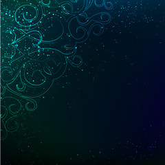 Poster - Abstract blue lights background