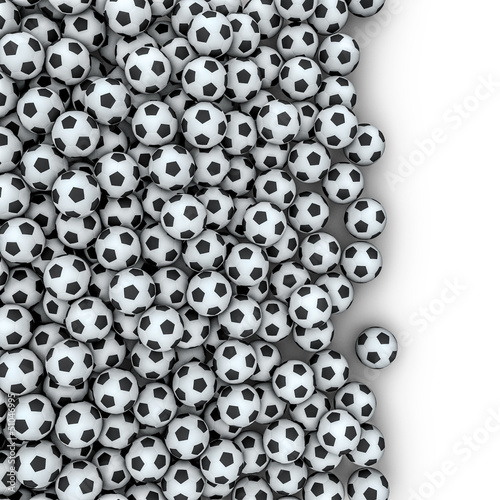 Fototapeta do kuchni Soccer balls spill