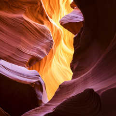 Canvas Print - The Upper Antelope Canyon, Page, Arizona, USA.