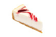 Cheesecake strawberry on a White Background
