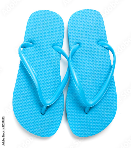 sky blue flip flops